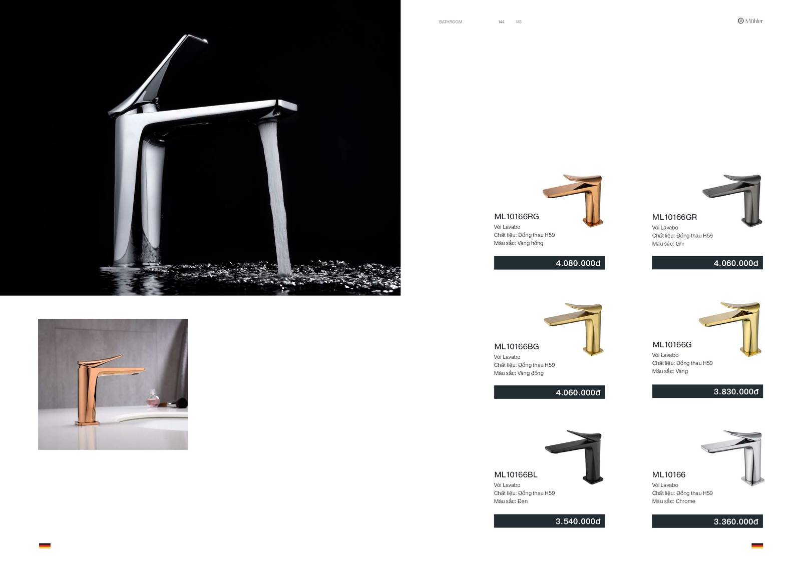 Thiết bị vệ sinh MUHLER Catalogue và Bảng giá mới nhất /Page 73